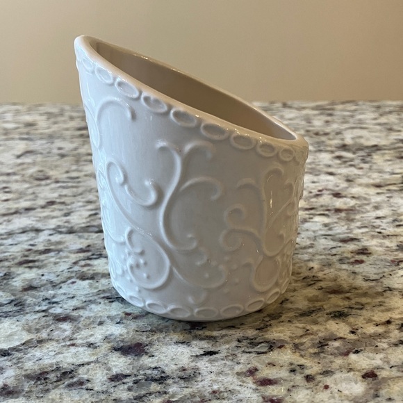 Ceramic Asymmetrical Tealight Candle Holder Praise the Lord for He Is Good - Picture 7 of 8